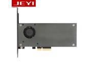 JEYI SK9 M.2 NVMe Key M NGFF Key M SSD to PCI E 3.0 x4 Adapter Converter Card with Cooling Fan and Solid Aluminum Shield