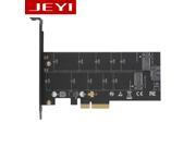 JEYI SK7 M.2 NVMe Key M NGFF Key M SSD to PCI E 3.0 x4 Dual Voltage Adapter Converter Card