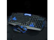 CORN Multimedia Wireless Gaming Keyboard and Mouse With USB RF 2.4GHz Anti Ghosting Feature WaterProof Design Black Blue Upgraded Version