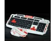 CORN Multimedia Wireless Gaming Keyboard and Mouse Combo With USB RF 2.4GHz Anti Ghosting Feature Water Proof Design Orange White Upgraded Version