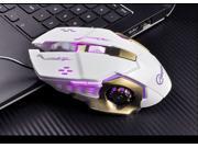 Corn Electronics G502 3200DPI Wired Mechanical Ergonomics Design Stainless Steel Chassis Glaring LED Gaming Mouse