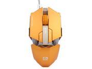 Hcman Teamwolf Immortal AT956 Aluminum Stainless Steel Structure Gaming Mouse 8200 DPI with Chroma Lighting for PC and Mac Yellow