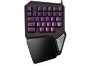 Delux T9 Pro Gaming Keyboard LED Backlight Mechanical Feeling One Hand Wired Mini Portable Game Keyboard