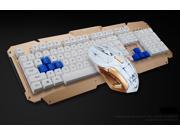 CORN HK1600 2.4GHz Wireless Metal Cover Mechanical Feeling Suspension Keycaps Gaming Keyboard and Mouse Combo