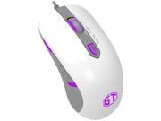 Delux M619 Game Titan USB Wired Adanced Avago A3050 Gaming Chip 4000DPI 6 Buttons Omron Micro Switch 5 Colors LED Gaming Mouse White