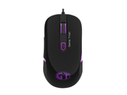 Delux M619 Game Titan USB Wired Adanced Avago A3050 Gaming Chip 4000DPI 6 Buttons Omron Micro Switch 5 Colors LED Gaming Mouse Black