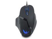 Delux M612 Game Taitan Wired Ergonomic Design Avago Optical Gaming Chip 5 Colors LED 4000DPI 6 Buttons Gaming Mouse Black