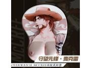 Overwatch Mccree Sexy Design Soft and Comfortable Silicone Gel 3D Breast Wrist Rest Gaming Mouse Pad Mouse Mat