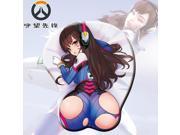 Overwatch D.Va Sexy Design Soft and Comfortable Silicone Gel 3D Butt Wrist Rest Gaming Mouse Pad Mouse Mat