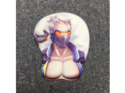 Overwatch Soldier 76 Sexy Design Soft and Comfortable Silicone Gel 3D Breast Wrist Rest Gaming Mouse Pad Mouse Mat