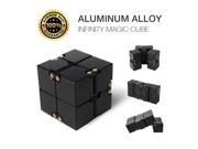 Aluminium Alloy Infinity Pocket Size Cube Corn Electronics Fidget Relaxation Spinner Office Stress Reducers for ADD, ADHD, Anxiety, Autism Adult & Kids (Black)