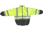 Lime Bomber Jacket Class III High Visibility Extra Large