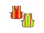 Boston Industrial Lime Green Safety Vest with Reflective Strips