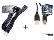 OMNIHIL High Speed 2.0 USB Data Trasfer Cable AC Power Cord for HP Officejet Printers 3830 5745 8620 8625 etc
