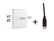 OMNIHIL 2-Port USB Charger & Micro-USB Cord for Nikon 1 J5 OMNIHIL 2-Port USB Charger & Micro-USB Cord for Nikon 1 J5