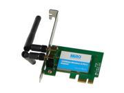 HiRO H50296 300Mbps Wireless PCI Express Adapter w 2dBi Dipole Antenna