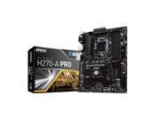 MSI H270-A PRO LGA1151/ Intel H270/ DDR4/ 2-Way CrossFireX/ SATA3&USB3.1/ M.2/ A&GbE/ ATX Motherboard MSI H270-A PRO LGA1151/ Intel H270/ DDR4/ 2-Way CrossFireX/ SATA3&USB3.1/ M.2/ A&GbE/ ATX Motherboard