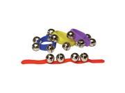 Rhythm Band Colored Hook and Loop fastener Wrist and Ankle Bells 12 Pack