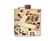 King of Hearts Liquid Courage Flasks 6 oz. Stainless Steel Flask
