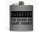 Hangover Grey Liquid Courage Flasks 6 oz. Stainless Steel Flask