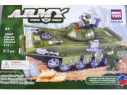 Bric Tek 213 Piece Building Block Army Tank Compatible with Major Brands