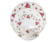 Royal Albert New Country Roses White Vintage Formal Place Setting 5 Piece