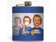 Tea Coffee Vodka Liquid Courage Flasks 6 oz. Stainless Steel Flask