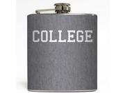 College Sweatshirt Liquid Courage Flasks 6 oz. Stainless Steel Flask