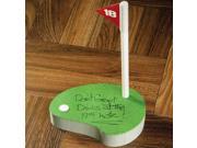Golfers 200 Page Putting Green Shaped Sticky Notepad with 18th Hole Pen