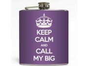 Call My Big Plum Liquid Courage Flasks 6 oz. Stainless Steel Flask