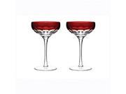 Waterford Mixology Talon Red Coupe Pair