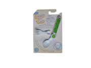 Learn N Turn Adjustable Bendable Spoon and Fork Utensil Green
