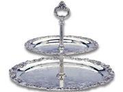 Reed Barton Silver plated Burgundy Collection 2 Tiered Server