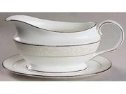 Lenox Opal Innocence Sauce Boat and Stand White