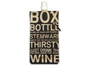 Subway Design Water Wine and Beverage Canvas Reusable Flask Bottle Tote Carrier Holds 750ml 26oz