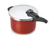 Fagor 8 qt. Stainless Steel Cayenne Pressure Cooker Red