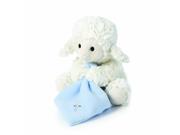 Nat and Jules Jesus Loves Me Musical Plush Lamb with Blanket Blue