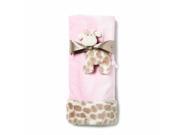 Nat and Jules Blanket and Giraffe Rattle Set Pink