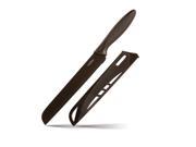 Zyliss Bread Knife with Sheath Cover 8.5 Inch Non Stick Stainless Steel Blade Black