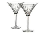 Waterford Crystal Lismore Tall Martini Glasses Pair