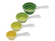 Chef n SleekStor Pinch Pour Collapsible Measuring Cups Green Tonal