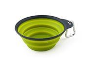 Dexas Popware for Pets Collapsible Travel Cup Small Gray Green