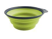Dexas Popware for Pets Collapsible Travel Cup Large Gray Green