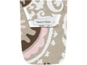 Diapees Wipees Pink Medallion Baby Diaper and Wipes Bag