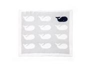 DEMDACO Plush Whale Chenille Blanket 24 x24