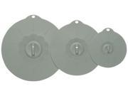 Now Designs 5021422 Silicone Suction Lids Gray Set of 3