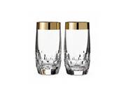 Mixology Mad Men Edition Draper HighBall Glass Set of 2 Finish Gold