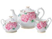 Royal Albert Friendship Teapot Sugar and Creamer Set Designed by Miranda Kerr