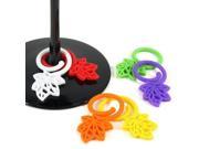 Prodyne Soft Charms Grape Leaves Silicone Wine Glass Charms Set of 6