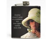 Alcohol Doesn t Solve Any Problems Liquid Courage Flasks 6 oz. Stainless Steel Flask